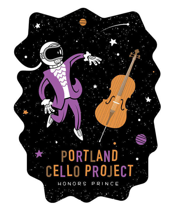 T-Shirt: Cello Project Honors Prince (designed by the Mayor of Pop Wonder World: JP Downer)